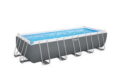 Bestway Rectangular Frame Pool Set 6.40m x 2.74m x 1.32m Includes Pool + Sand Filter Pump(220-240V) + Ladder + Cover + ChemConnect Dispenser