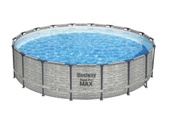 Bestway Frame Pool Pro max Set 5.49m x 1.22m Includes Pool + Filter Pump(220-240V) + Ladder + Cover + Compatible with Cartridge 58012(III)220-240V