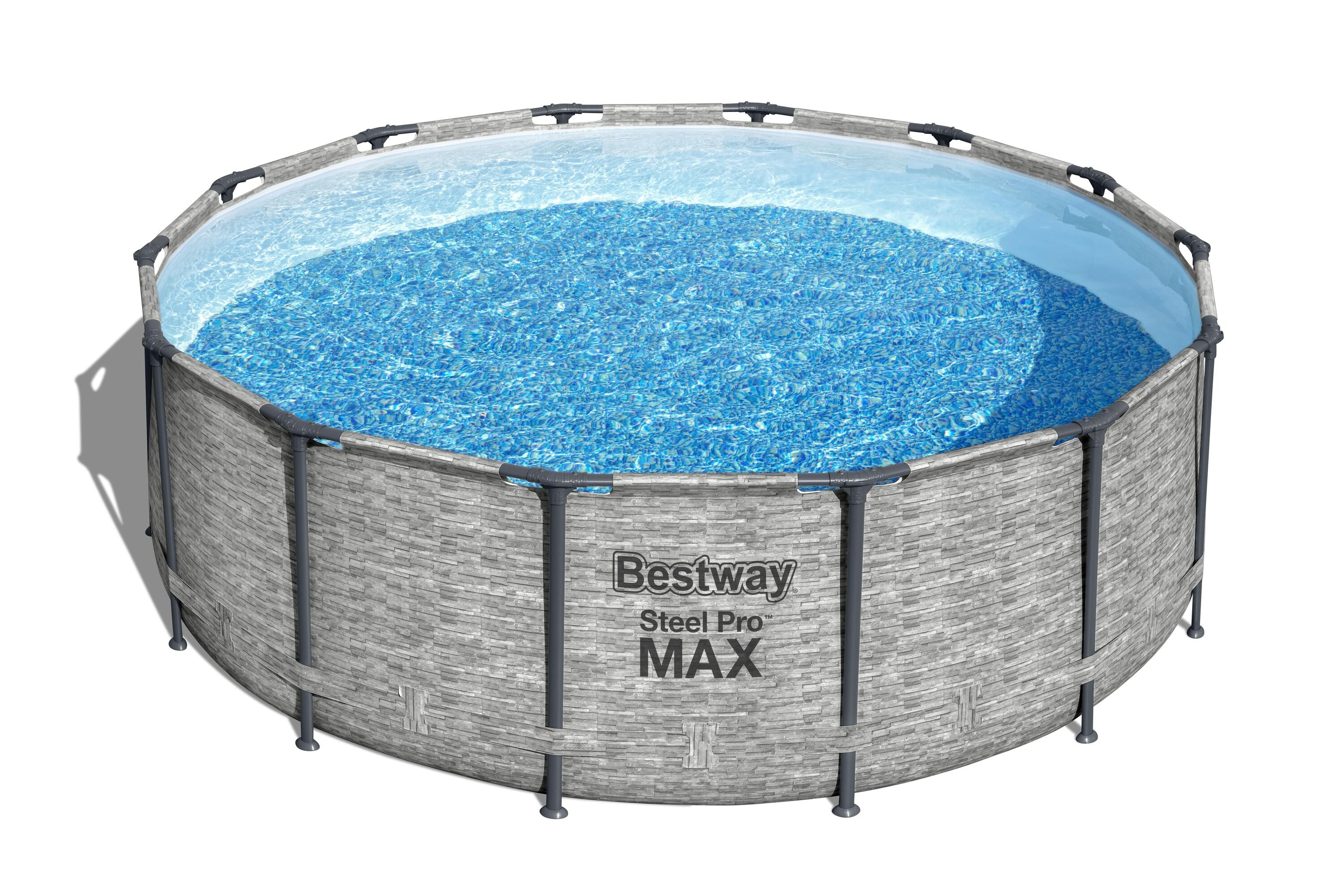 Bestway Frame Pool Set 4.27m x 1.22m Includes Pool + Filter Pump(220-240V) + Ladder + Cover + Compatible with Cartridge 58094(II)220-240V
