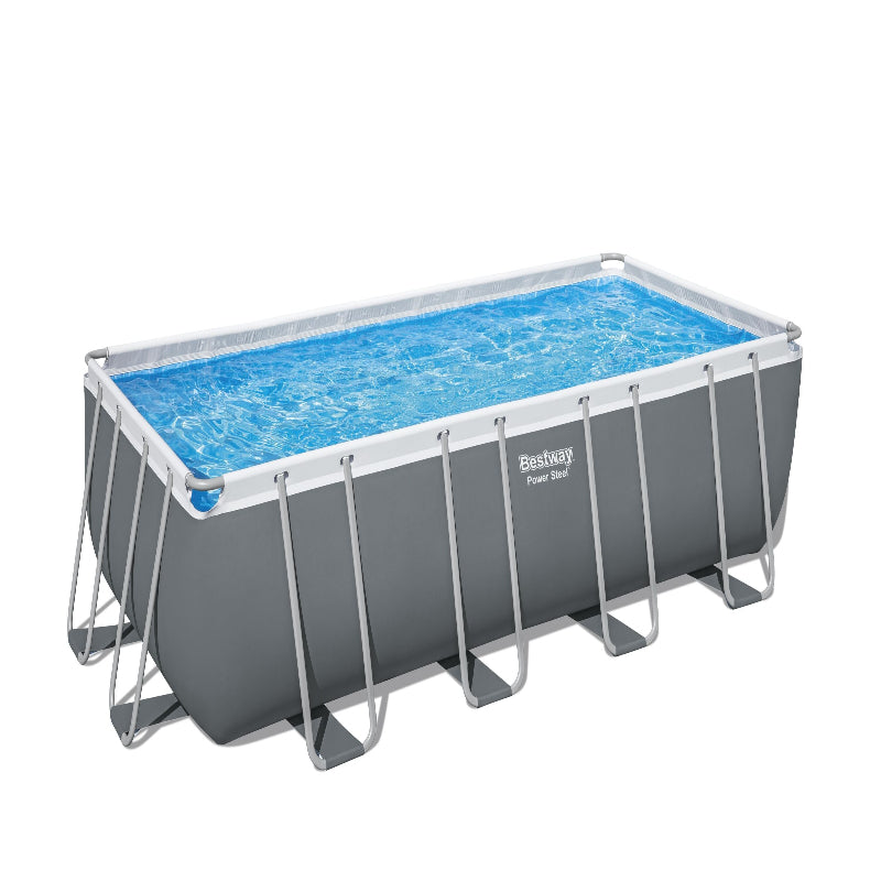 Bestway Rectangular Frame Pool Set 5.49m x 2.74m x 1.32m Includes Pool + Sand Filter Pump(220-240V) + Safety Ladder + Cover + ChemConnect Dispenser