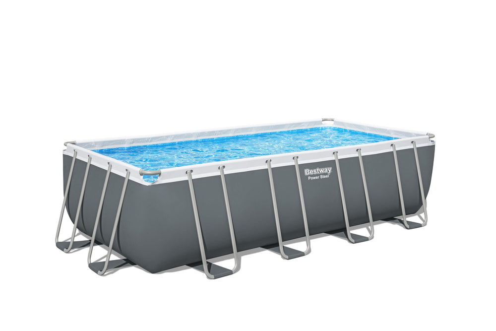Bestway Rectangular Frame Pool Set 5.49m x 2.74m x 1.32m Includes Pool + Sand Filter Pump(220-240V) + Safety Ladder + Cover + ChemConnect Dispenser