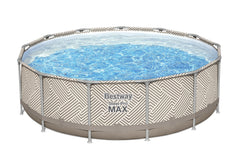 Bestway Frame Pool Set 3.96m x 1.07m Includes Pool + Filter Pump(220-240V) + Ladder + Cover + Canopy + Compatible with Cartridge 58094(II)220-240V