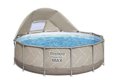 Bestway Frame Pool Set 3.96m x 1.07m Includes Pool + Filter Pump(220-240V) + Ladder + Cover + Canopy + Compatible with Cartridge 58094(II)220-240V