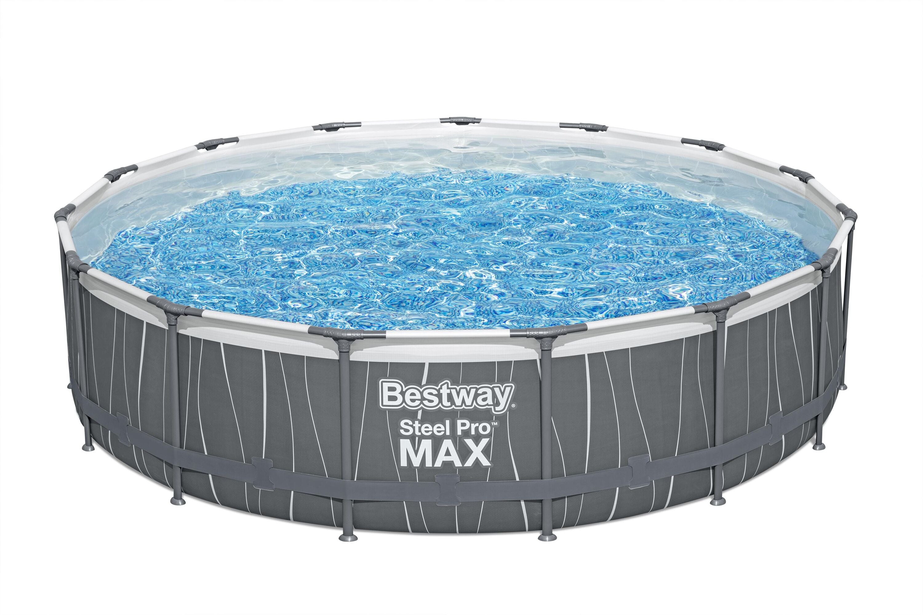 Bestway Frame Pool Set 4.57m x 1.07m Includes Pool + Filter Pump(220-240V) + Ladder + Cover + LED light + Compatible with Cartridge 58094(II)220-240V