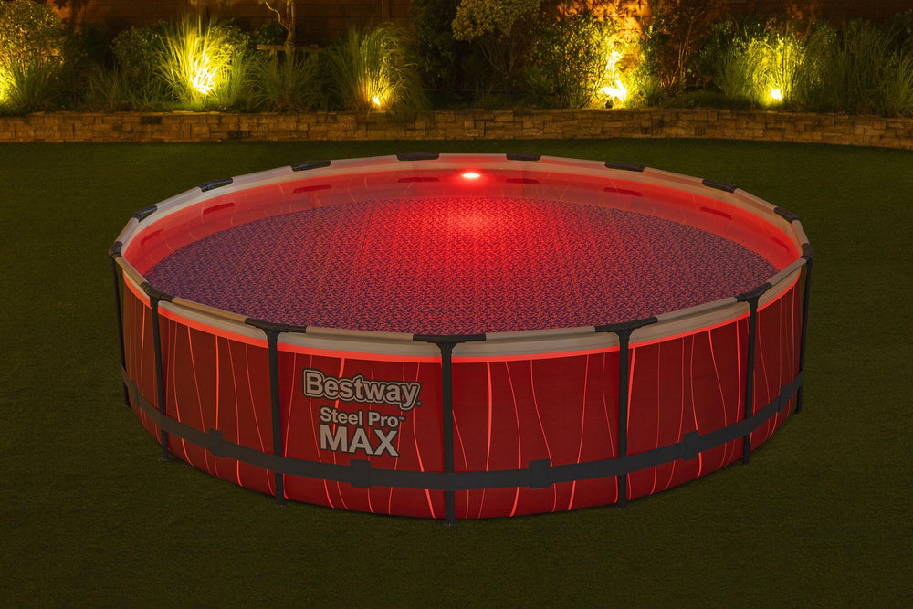 Bestway Frame Pool Set 4.57m x 1.07m Includes Pool + Filter Pump(220-240V) + Ladder + Cover + LED light + Compatible with Cartridge 58094(II)220-240V