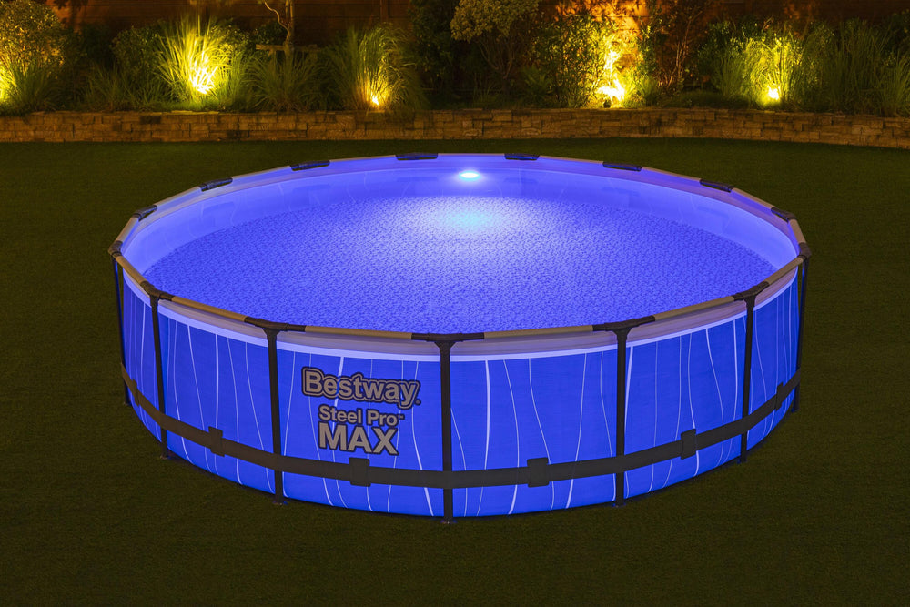 Bestway Frame Pool Set 4.57m x 1.07m Includes Pool + Filter Pump(220-240V) + Ladder + Cover + LED light + Compatible with Cartridge 58094(II)220-240V