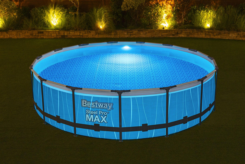 Bestway Frame Pool Set 4.57m x 1.07m Includes Pool + Filter Pump(220-240V) + Ladder + Cover + LED light + Compatible with Cartridge 58094(II)220-240V