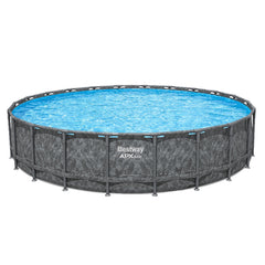 Bestway Round Frame Pool Set 6.71m x 1.32m Includes Pool + Sand Filter Pump(220-240V) + Ladder + Cover + Polysphere