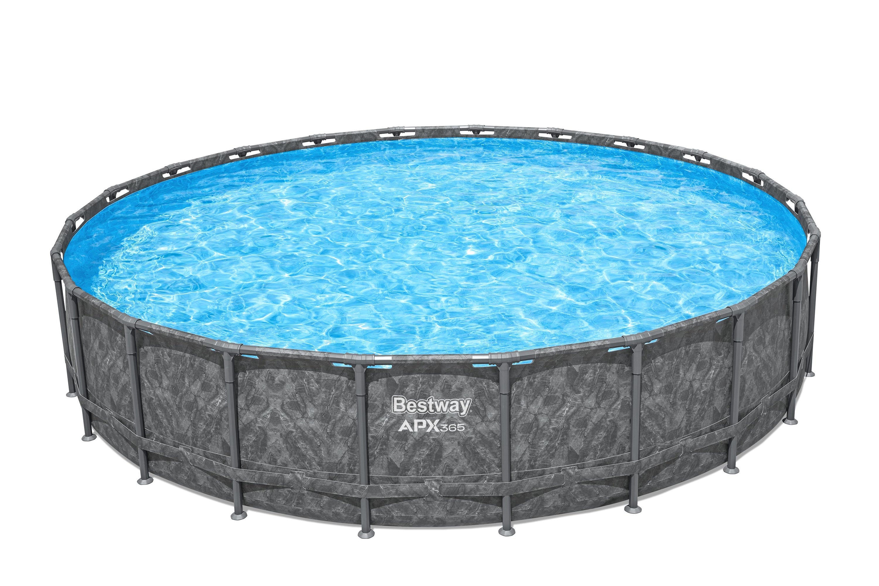 Bestway Round Frame Pool Set 6.71m x 1.32m Includes Pool + Sand Filter Pump(220-240V) + Ladder + Cover + Polysphere