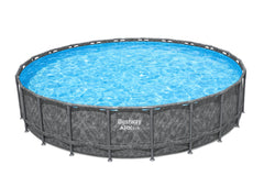 Bestway Round Frame Pool Set 6.71m x 1.32m Includes Pool + Sand Filter Pump(220-240V) + Ladder + Cover + Polysphere