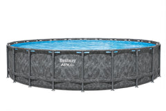 Bestway Round Frame Pool Set 6.71m x 1.32m Includes Pool + Sand Filter Pump(220-240V) + Ladder + Cover + Polysphere
