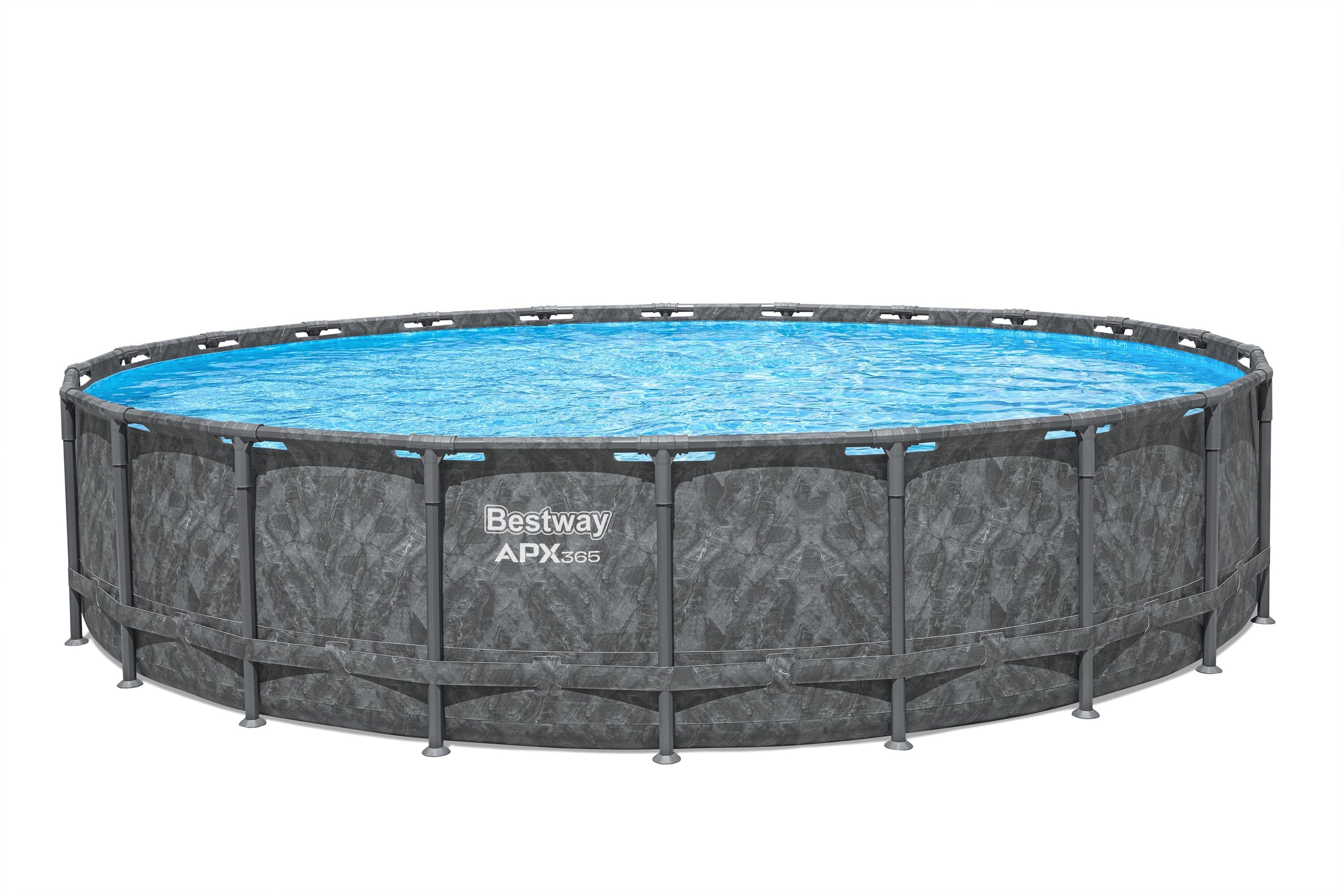 Bestway Round Frame Pool Set 6.71m x 1.32m Includes Pool + Sand Filter Pump(220-240V) + Ladder + Cover + Polysphere