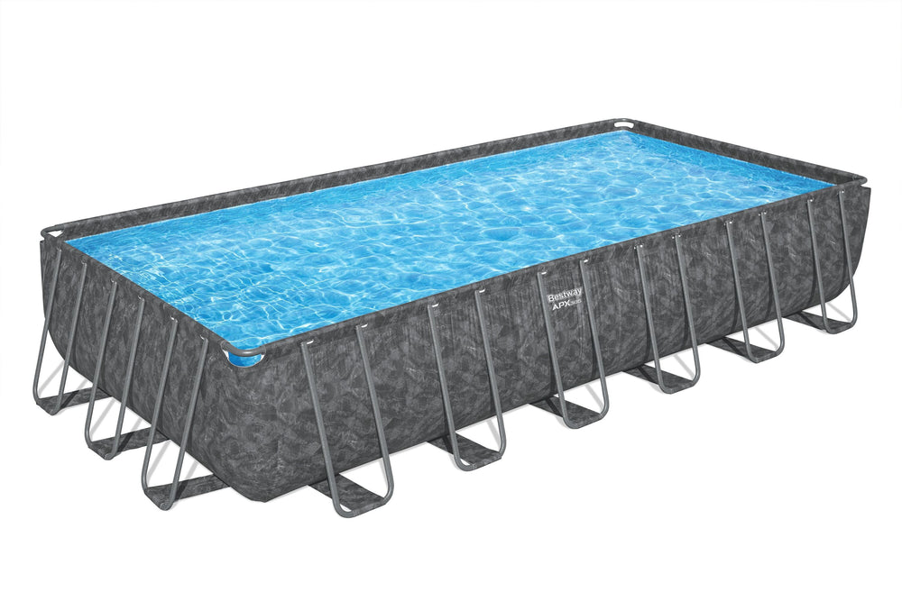 Bestway Rectangular Frame Pool Set 7.32m x 3.66m x 1.32m Includes Pool + Sand Filter Pump(220-240V) + Ladder + Cover + Polysphere Pool Filtration Balls