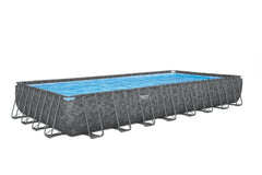 Bestway Rectangular Frame Pool Set 9.56m x 4.88m x 1.32m Includes Pool + Sand Filter Pump(220-240V) + Ladder + Cover + Polysphere Pool Filtration Balls