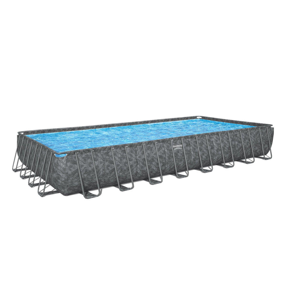 Bestway Rectangular Frame Pool Set 9.56m x 4.88m x 1.32m Includes Pool + Sand Filter Pump(220-240V) + Ladder + Cover + Polysphere Pool Filtration Balls