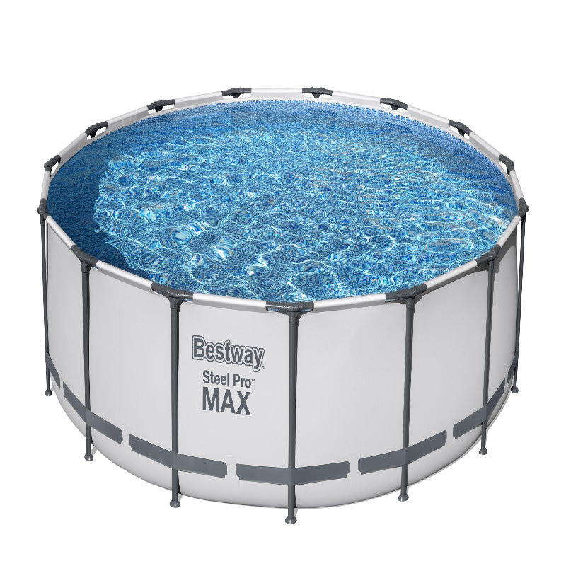 Bestway Frame Pool Set 4.57m x 1.22m Includes Pool + Filter Pump(220-240V) + Ladder + Cover + Compatible with Cartridge 58094(II)220-240V