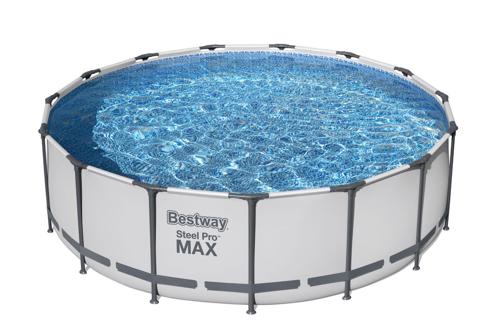 Bestway Frame Pool Set 4.57m x 1.22m Includes Pool + Filter Pump(220-240V) + Ladder + Cover + Compatible with Cartridge 58094(II)220-240V