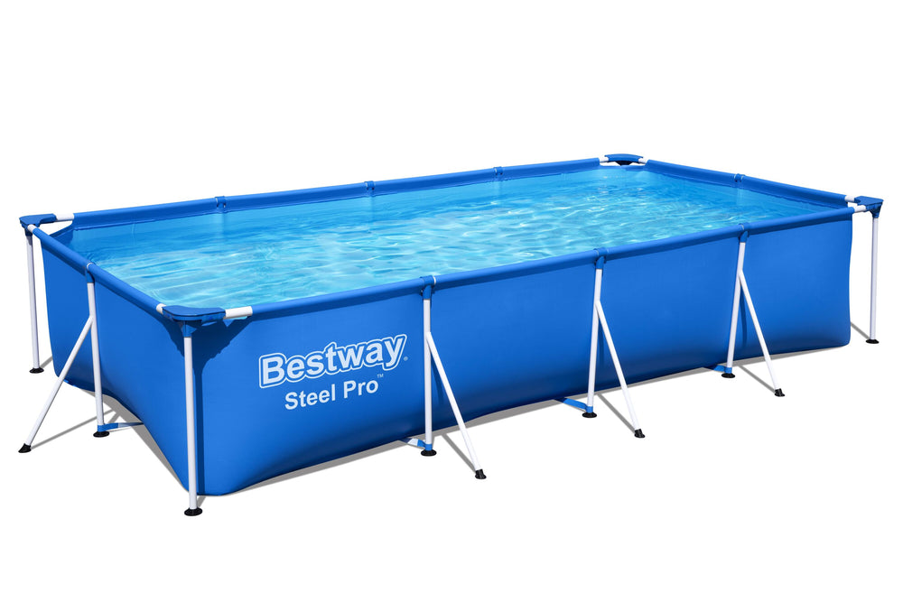 Bestway Frame Pool Set 4.00m x 2.11m x 81cm Includes Pool + Filter Pump(220-240V) + Compatible with Cartridge 58093(I)220-240V