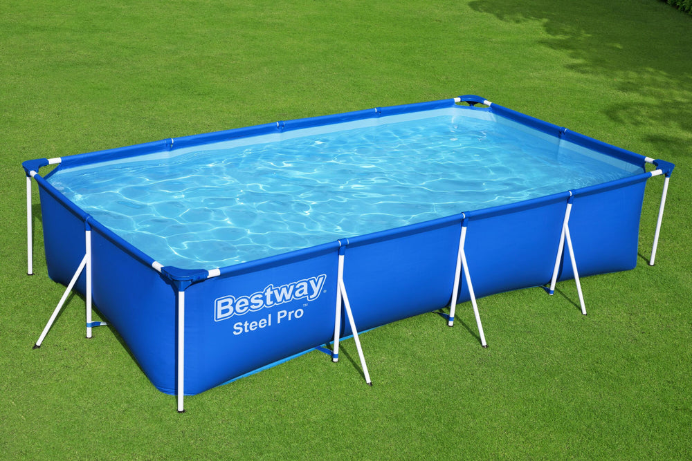 Bestway Frame Pool Set 4.00m x 2.11m x 81cm Includes Pool + Filter Pump(220-240V) + Compatible with Cartridge 58093(I)220-240V