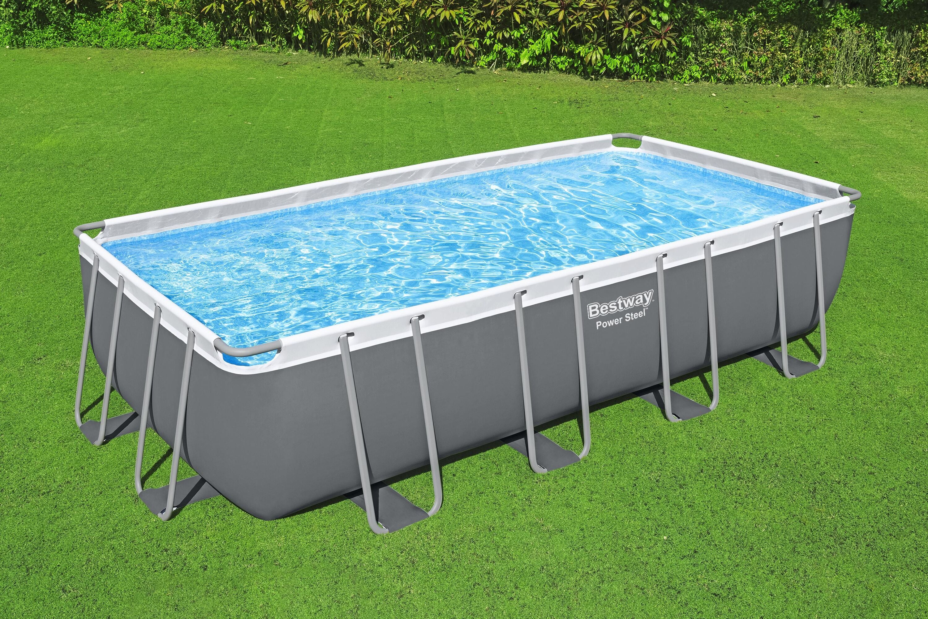 Bestway 5.49M X 2.74M X 1.22M Rectangular Pool Set (Contents:Pool, Sand Filter Pump(220-240V), Ladder, Cover, ChemConnect Dispenser)