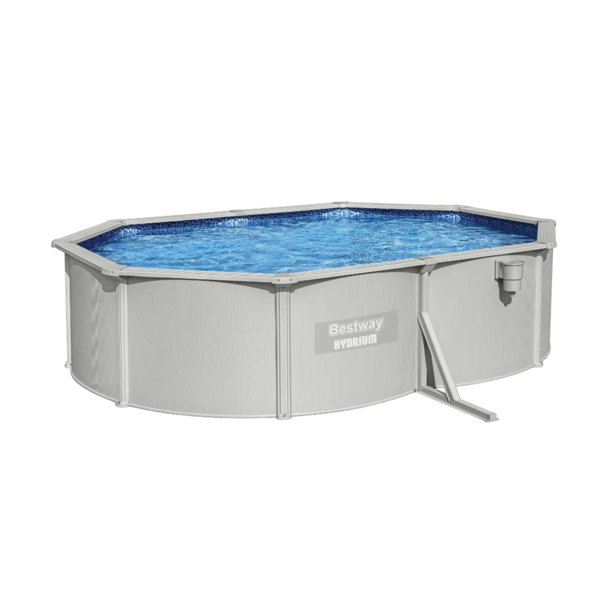 Bestway Oval Frame Pool Set 5.00m x 3.66m x 1.22m Includes Pool + Sand Filter Pump(220-240V) + Skimmer + Safety Ladder + Cover + Ground Cloth + ChemConnect Dispenser + Delivered on Pallet