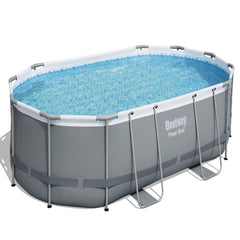 Bestway Oval Frame Pool Set 4.88m x 3.05m x 1.07m Includes Pool + Filter Pump(220-240V) + Ladder + Cover + ChemConnect Dispenser + Compatible with Cartridge 58094(II)220-240V
