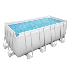 Bestway Rectangular Frame Pool Set 4.88m x 2.44m x 1.22m Includes Pool + Filter Pump(220-240V) + Ladder + Cover + ChemConnect Dispenser + Compatible with Cartridge 58094(II)220-240V