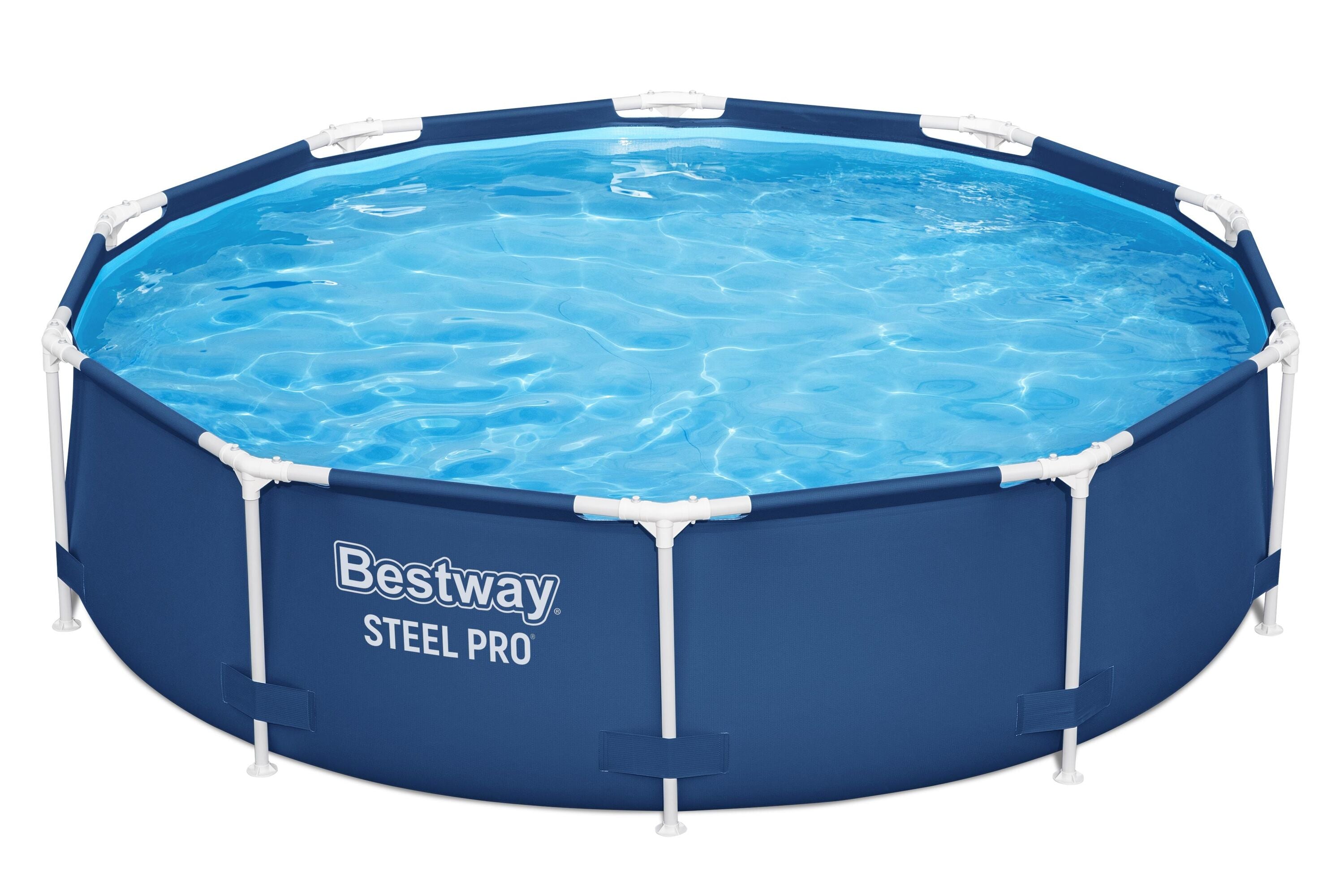 Bestway Frame Pool Set 3.05m x 76cm Includes Pool + Filter Pump(220-240V) + Compatible with Cartridge 58093(I)220-240V - Blue