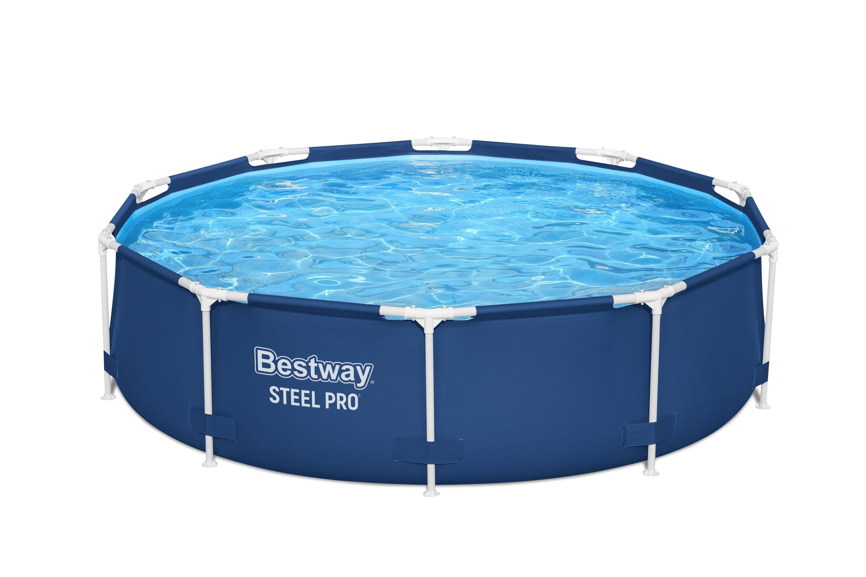 Bestway Frame Pool Set 3.05m x 76cm Includes Pool + Filter Pump(220-240V) + Compatible with Cartridge 58093(I)220-240V - Blue