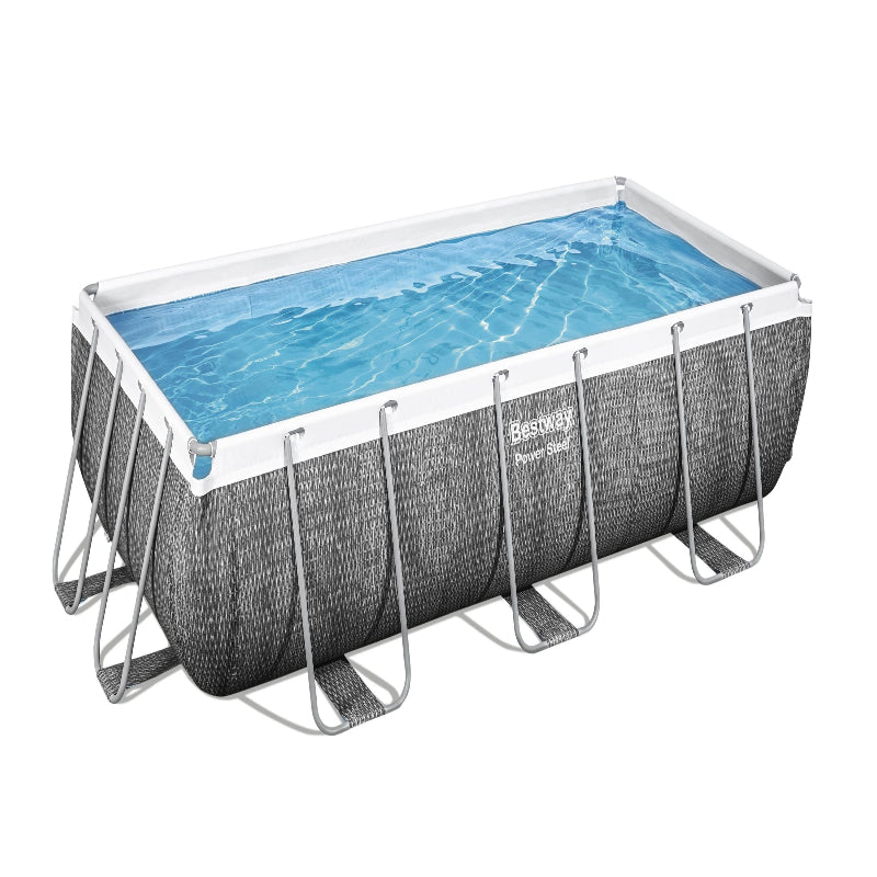 Bestway 4.04M X 2.01M X 1.00M Rectangular Pool Set (Contents:Pool, Filter Pump(220-240V), Ladder, Chemconnect Dispenser, Compatible with Cartridge 58094(Ⅱ)220-240V)