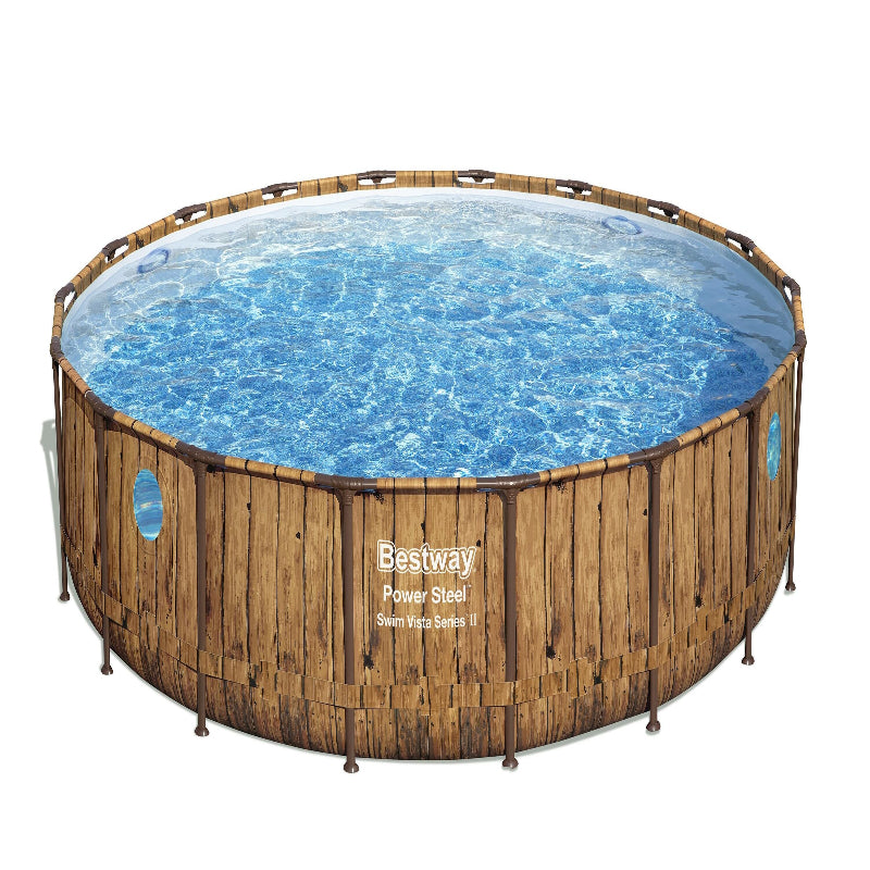 Bestway Frame Pool Set 5.49m x 1.22m Includes Pool + Filter Pump(220-240V) + Ladder + Cover + ChemConnect Dispenser + Compatible with Cartridge 58012(III)220-240V
