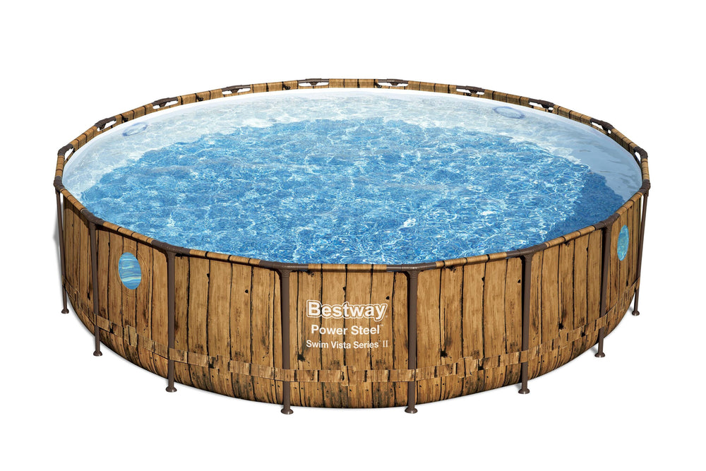 Bestway Frame Pool Set 5.49m x 1.22m Includes Pool + Filter Pump(220-240V) + Ladder + Cover + ChemConnect Dispenser + Compatible with Cartridge 58012(III)220-240V