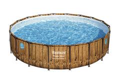 Bestway Frame Pool Set 5.49m x 1.22m Includes Pool + Filter Pump(220-240V) + Ladder + Cover + ChemConnect Dispenser + Compatible with Cartridge 58012(III)220-240V