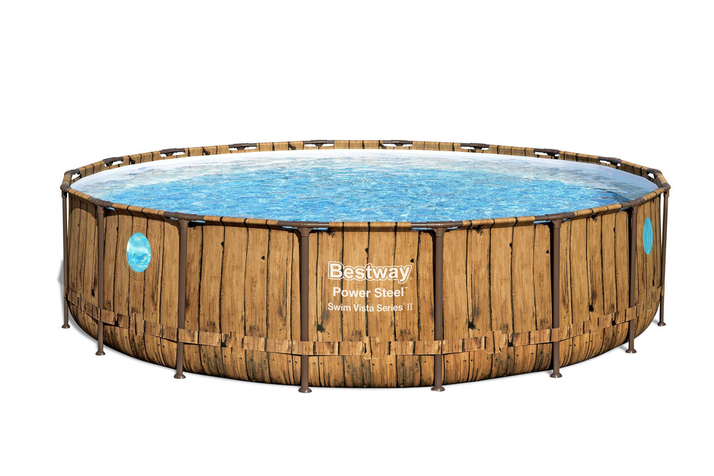Bestway Frame Pool Set 5.49m x 1.22m Includes Pool + Filter Pump(220-240V) + Ladder + Cover + ChemConnect Dispenser + Compatible with Cartridge 58012(III)220-240V