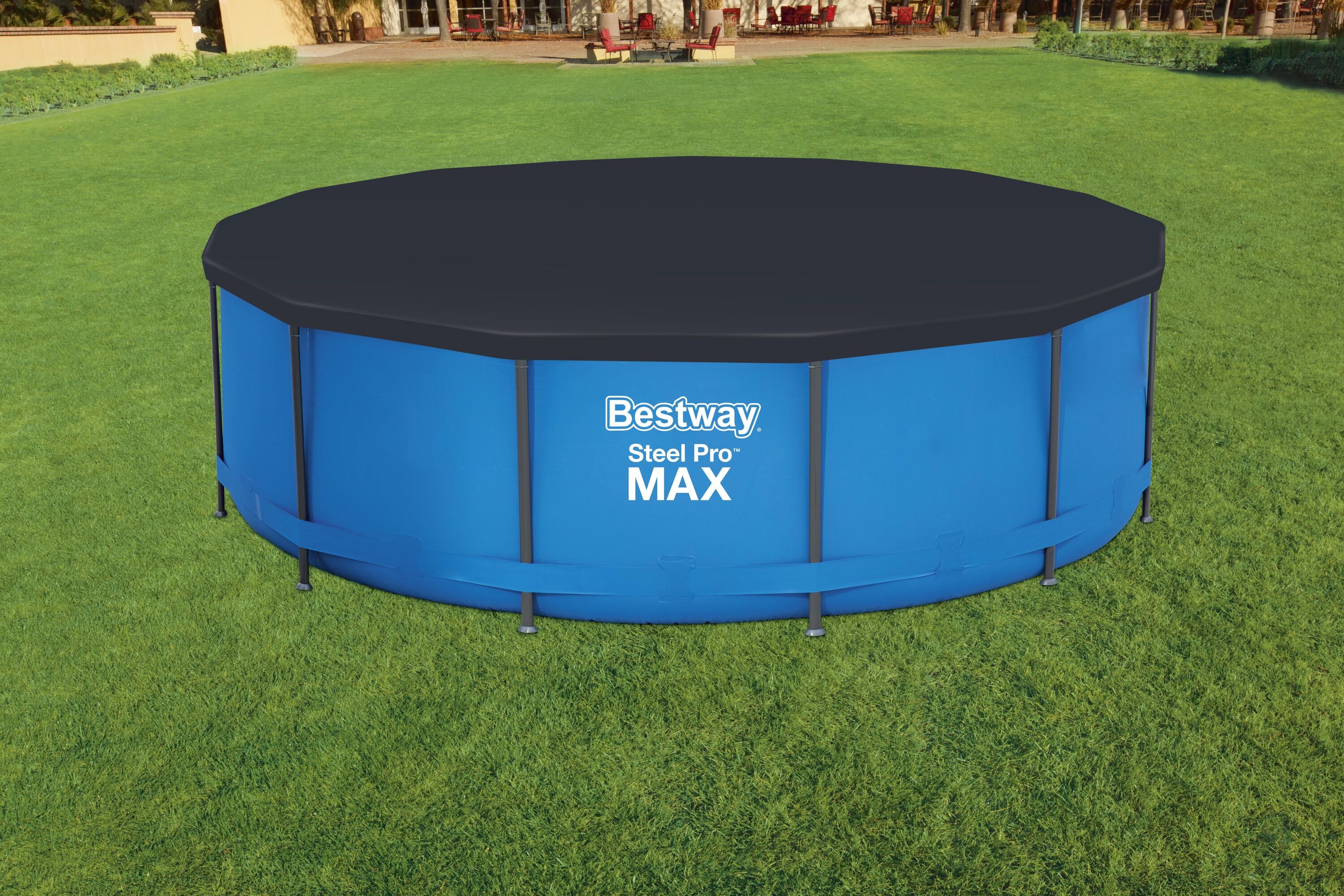 Bestway 3.66M Pool Cover (Contents:One pool cover, fits 3.66m (12') Steel Pro Pools, 3.66m (12') Steel Pro Max Pools and 3.66m (12') Fast Set Pools)