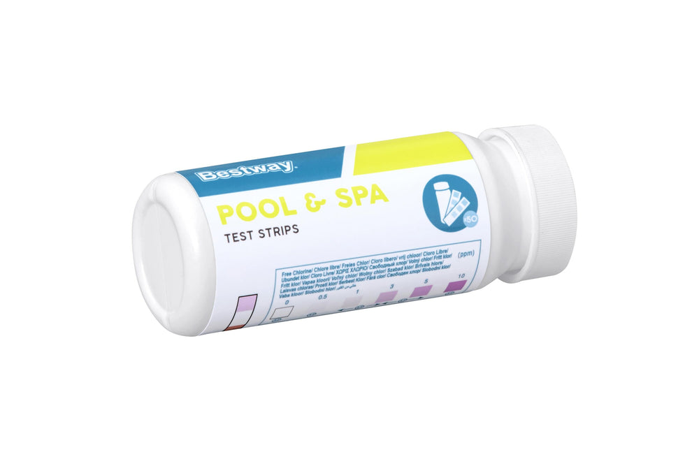 Bestway Pool & Spa Test Strips (Contents:one set test strip, Free Chlorine: 0 to 10 ppm?PH: 6.2 to 8.4?Total Alkalinity: 0 to 240 ppm,)
