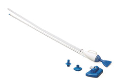 Bestway Aquacrawl Pool Vacuum (Contents:1 suction nozzle,1 skimmer head,4 aluminium pipes,6-metre pipe,2 adaptors.apply to 15'and below pools,minimum flow requires 2,006L/h(530gal./h))