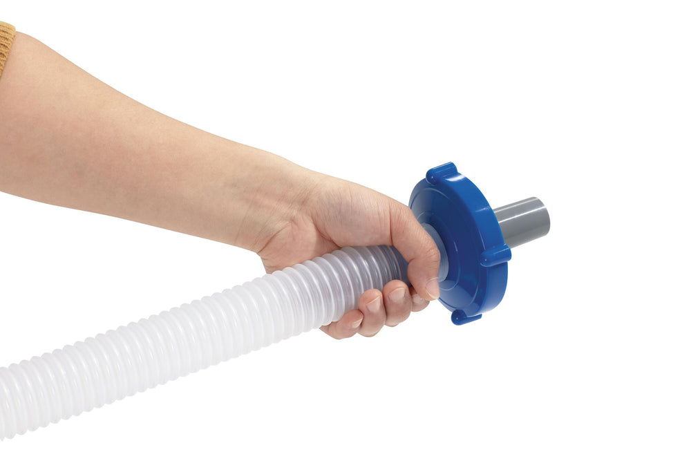 Bestway Deluxe Maintenance Kit (Contents:1 aluminum pole, 1 mesh netting, 1 skimmer, 1pc 7.5-metre hose, 1 surface skimmer.the minimum flow rate of pump is 2,006 L/h (530 gal./h), compatible with all pools except steel wall pools)