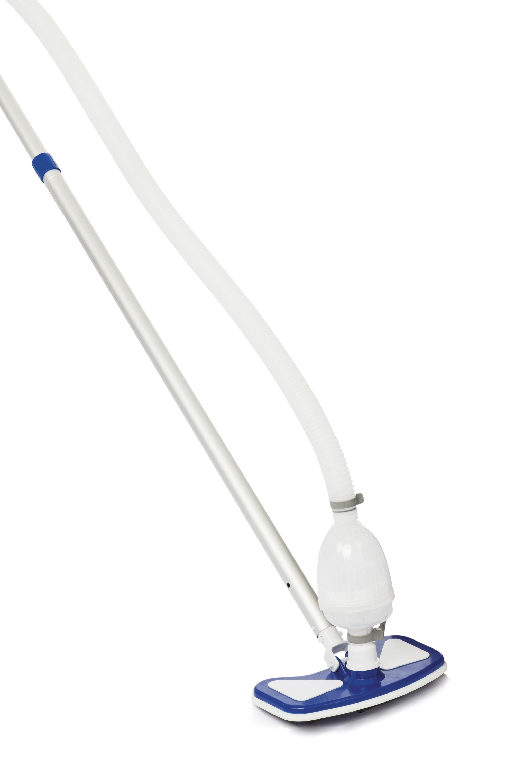 Bestway Deluxe Maintenance Kit (Contents:1 aluminum pole, 1 mesh netting, 1 skimmer, 1pc 7.5-metre hose, 1 surface skimmer.the minimum flow rate of pump is 2,006 L/h (530 gal./h), compatible with all pools except steel wall pools)