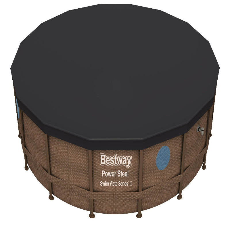 Bestway 4.88M Pool Cover (Contents:one pool cover, Fits 4.88m (16') Steel Pro Max Pools and 4.88m (16') Power Steel Pools and 4.88m (16') Power Steel Swim Vista Series Pools and 4.60m x 1.20m(15'x48") Hydrium Pools)