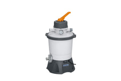 Bestway 3028L/800GAL Sand Filter (Contents:Sand Filter(220-240V~, 85W), Pumps water flow rate 3028L/h(800gal/h), Required sand size: #20 silica sand, 0.45-0.85mm, approximately 8.5kg, Diameter 3.2 cm /1.25 ' hose can be used with sand filter)