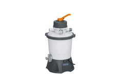 Bestway 3028L/800GAL Sand Filter (Contents:Sand Filter(220-240V~, 85W), Pumps water flow rate 3028L/h(800gal/h), Required sand size: #20 silica sand, 0.45-0.85mm, approximately 8.5kg, Diameter 3.2 cm /1.25 ' hose can be used with sand filter)
