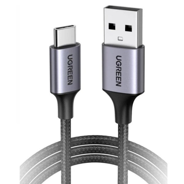 UGREEN USB-A 2.0 to USB-C Cable Nickel Plating Aluminum Braid 1.5m (Black) 18W