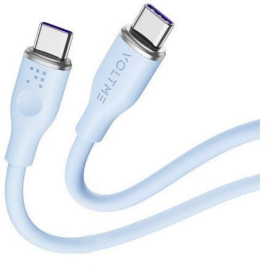 Voltme Powerlink Moss Liquid Silicon Cable Type C to Type C 5A / 1M (100W) Emarker Blue