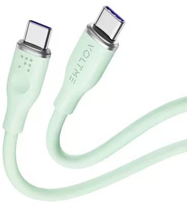 VOLTME Powerlink Moss Liquid Silicon Cable Type C to Type C 5A / 1M (100W) Emarker Green