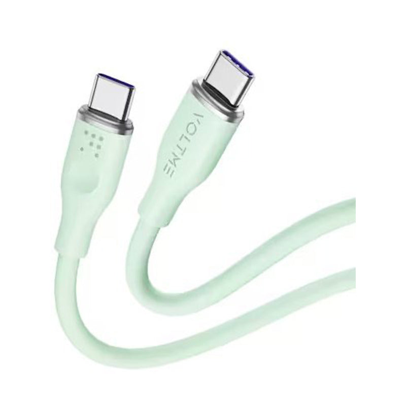 VOLTME Powerlink Moss Liquid Silicon Cable Type C to Type C 5A / 1M (100W) Emarker Green