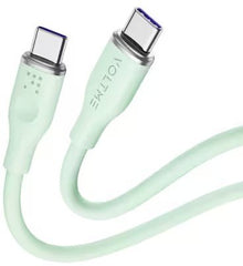 VOLTME Powerlink Moss Liquid Silicon Cable Type C to Type C 5A / 1M (100W) Emarker Green
