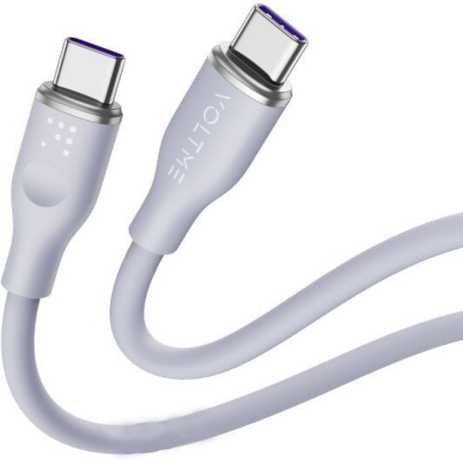 VOLTME  Powerlink Moss Liquid Silicon Cable Type C to Type C 5A / 1M (100W) Emarker Gray