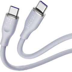 VOLTME  Powerlink Moss Liquid Silicon Cable Type C to Type C 5A / 1M (100W) Emarker Gray