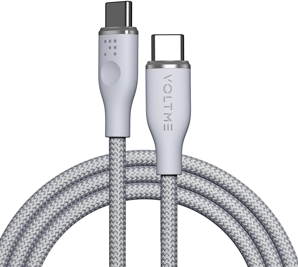 VOLTME Powerlink Rugg Double Nylon Cable Type C to Type C 3A / 1M (60W) Gray
